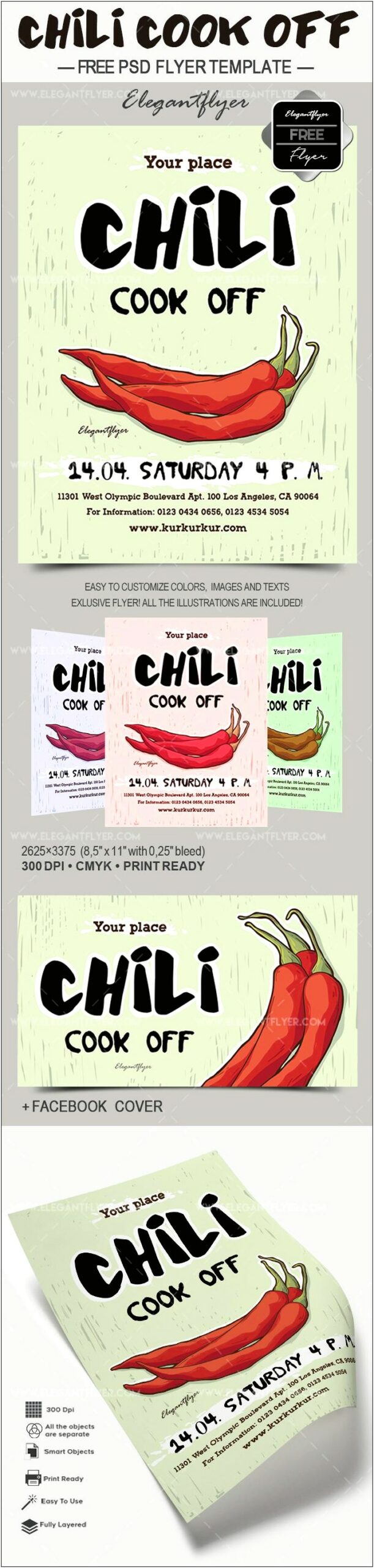 Free Photoshop Chili Cook Off Flyer Template