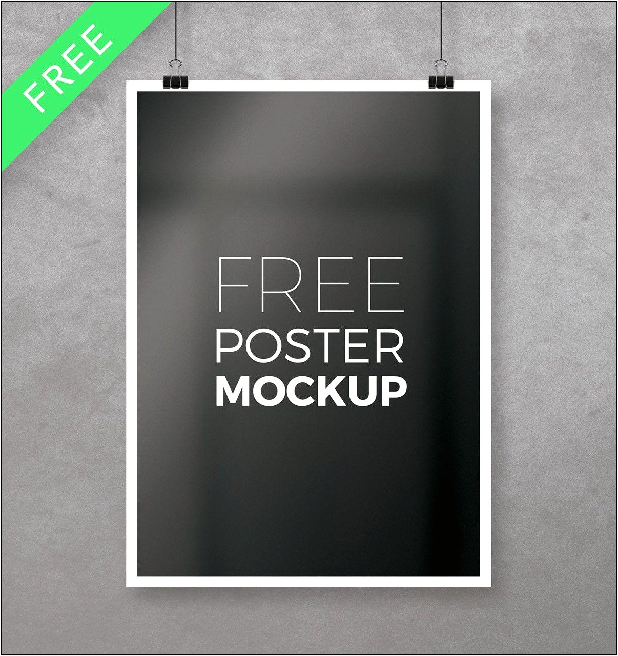 Free Photoshop Template Multiple Poster Mockup