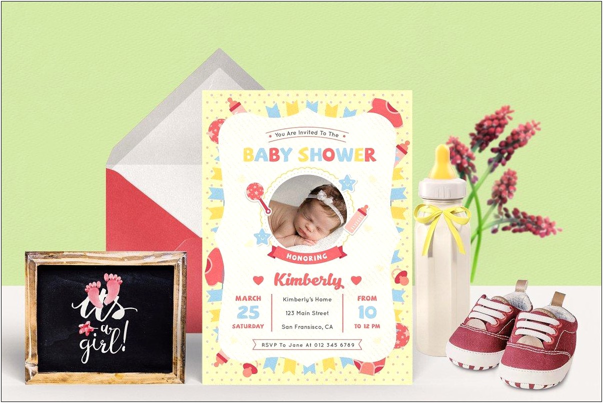 Free Photoshop Templates For Baby Shower Invitations