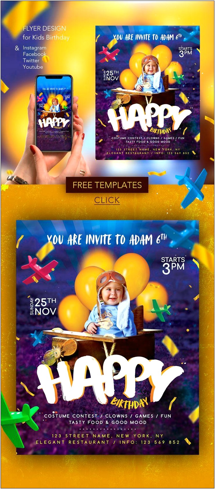 Free Photoshop Templates For Birthday Invitations