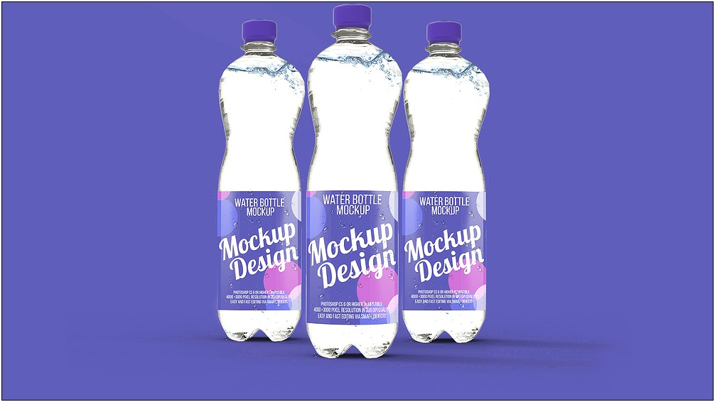 Free Photoshop Water Bottle Label Template