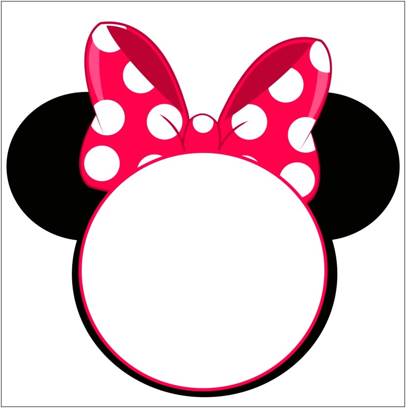 Free Pink Minnie Mouse Bow Template