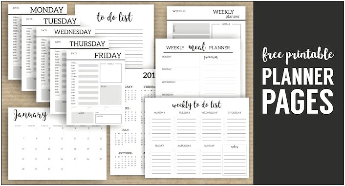 Free Planner For The Week Template