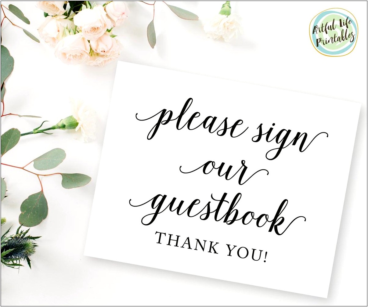 Free Please Sign Our Guestbook Template