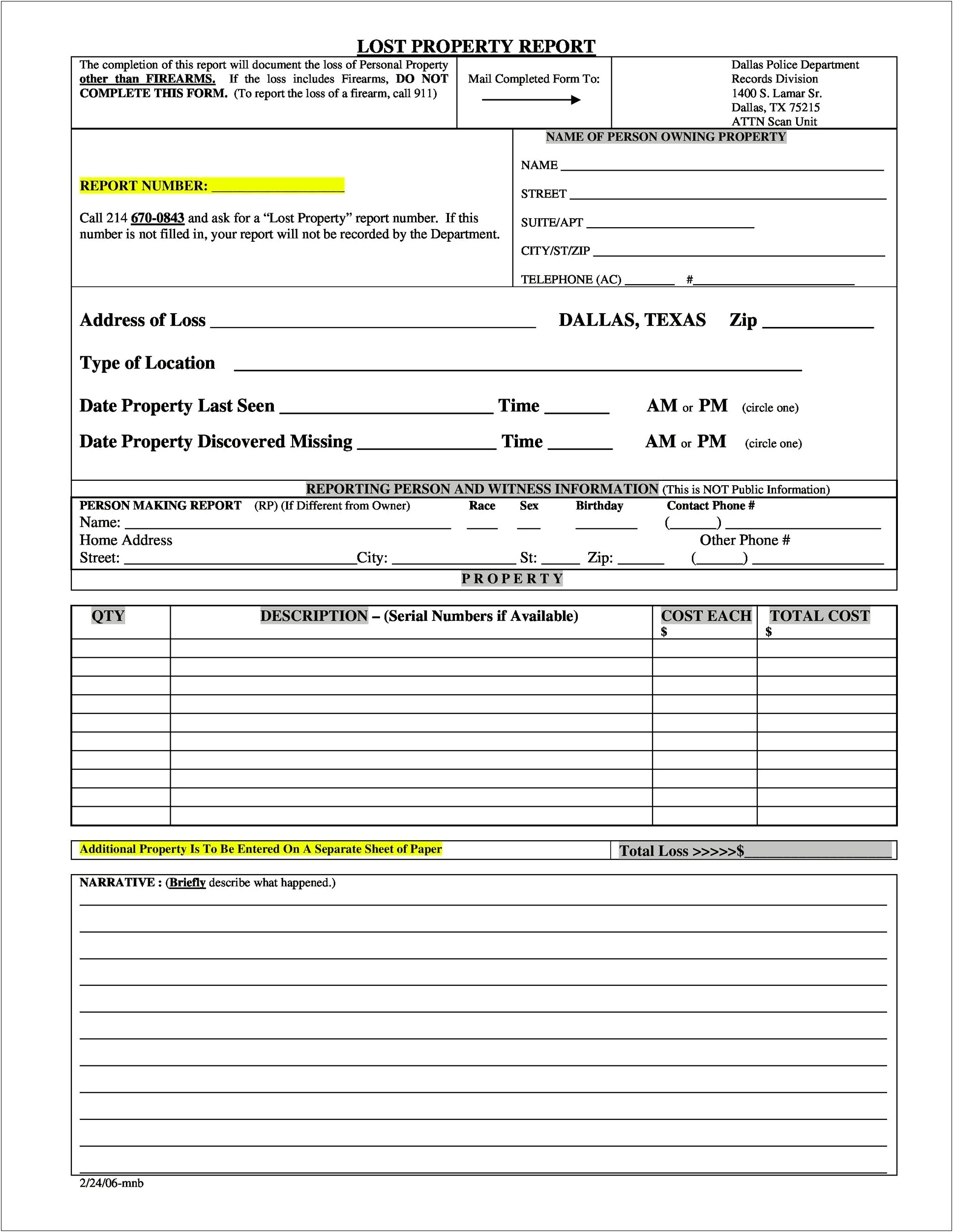 Free Police Report Template Alcohol And Drug