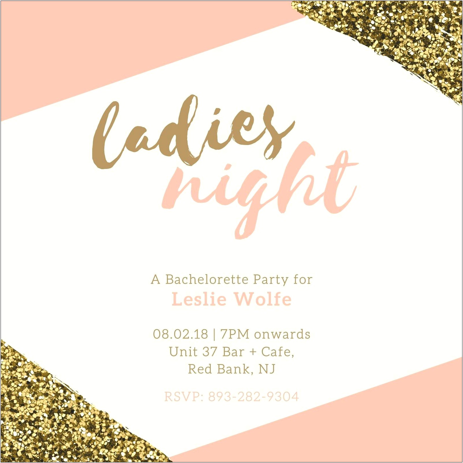Free Postcard Size Bachelorette Party Invitation Template