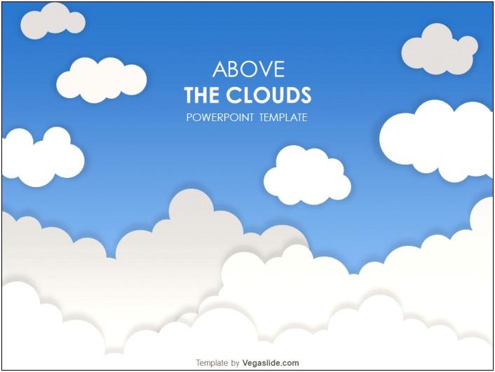 Free Powerpoint Template Of Clouds In The Backround