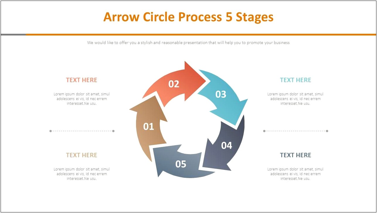 Free Powerpoint Templates Download 5 Step Circular Process
