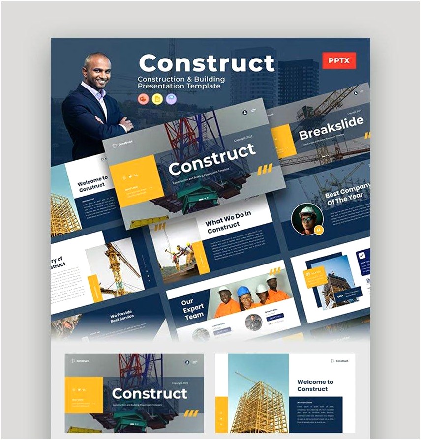 Free Powerpoint Templates For Construction Management