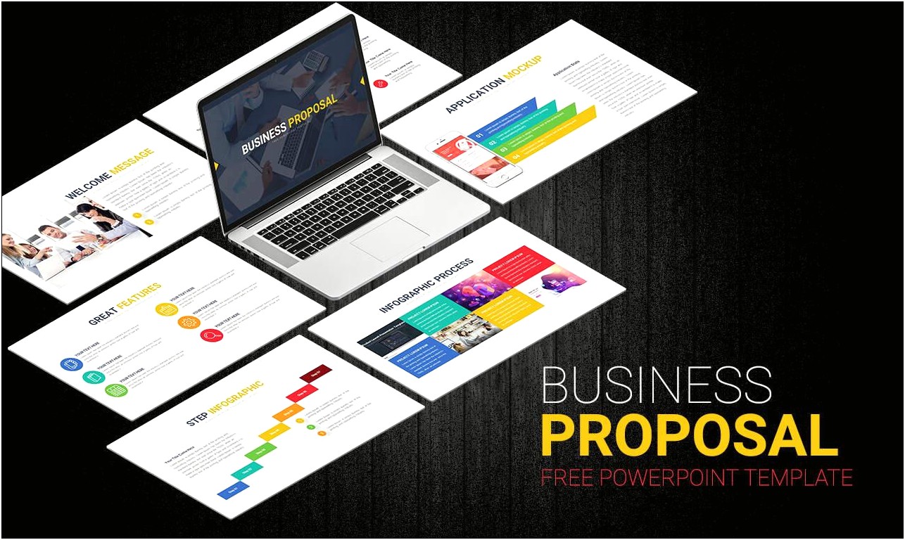Free Powerpoint Templates With Laptop Graphics