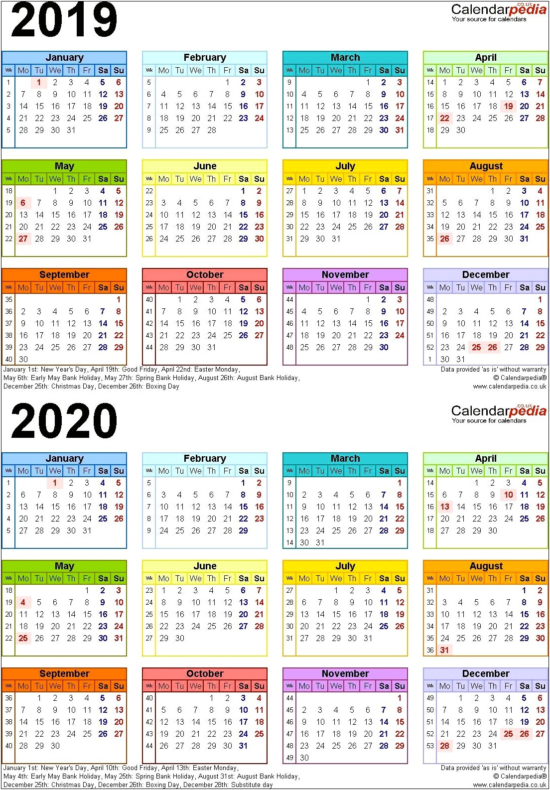 Free Preschool Calendar Templates 2018 2019