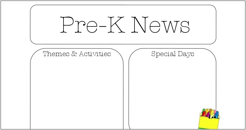 Free Preschool News Letter Templates Printable