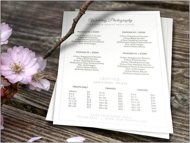 Free Price List Psd Template Videography