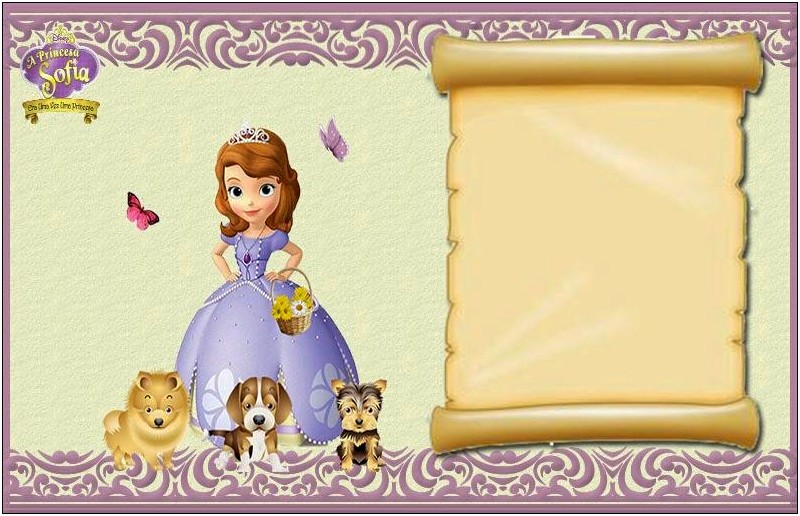 Free Princess Sofia Birthday Invitation Template