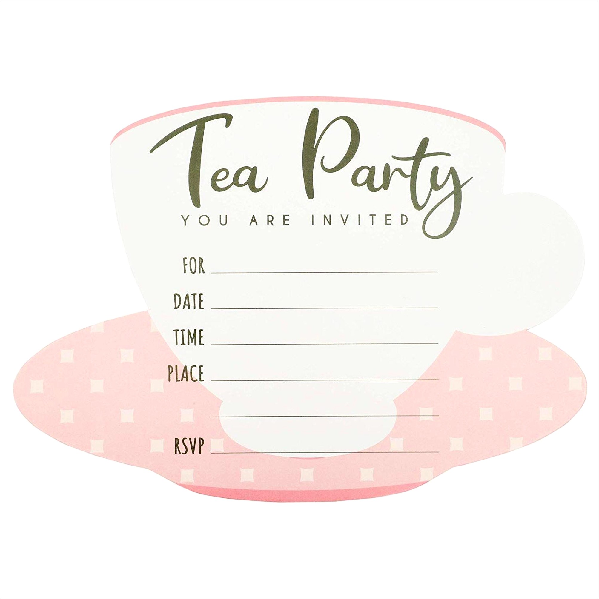 Free Princess Tea Party Invitation Template