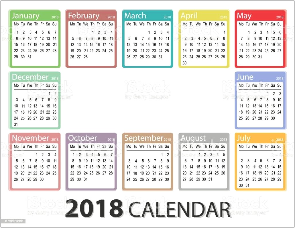 Free Printable 2018 Yearly Calendar Templates