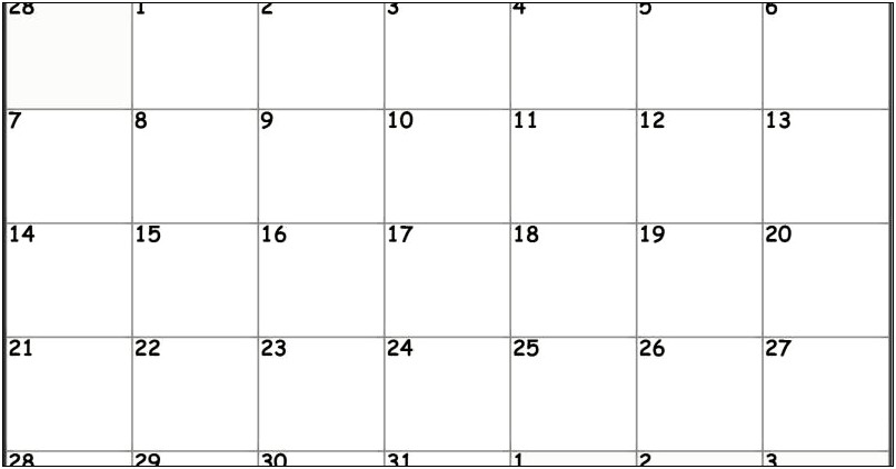 Free Printable 2019 Monthly Calendar Template Word