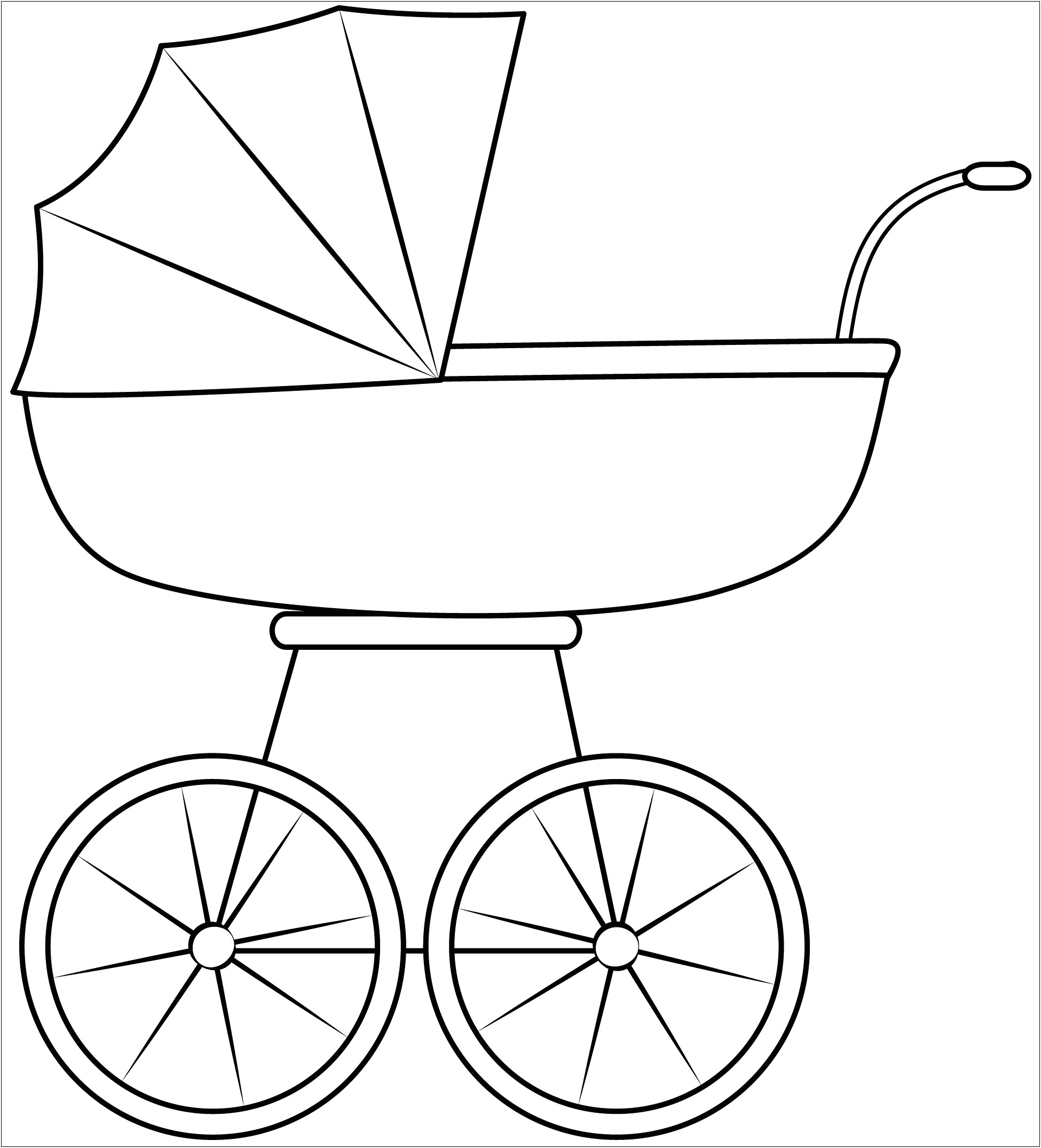Free Printable 3d Baby Pram Template