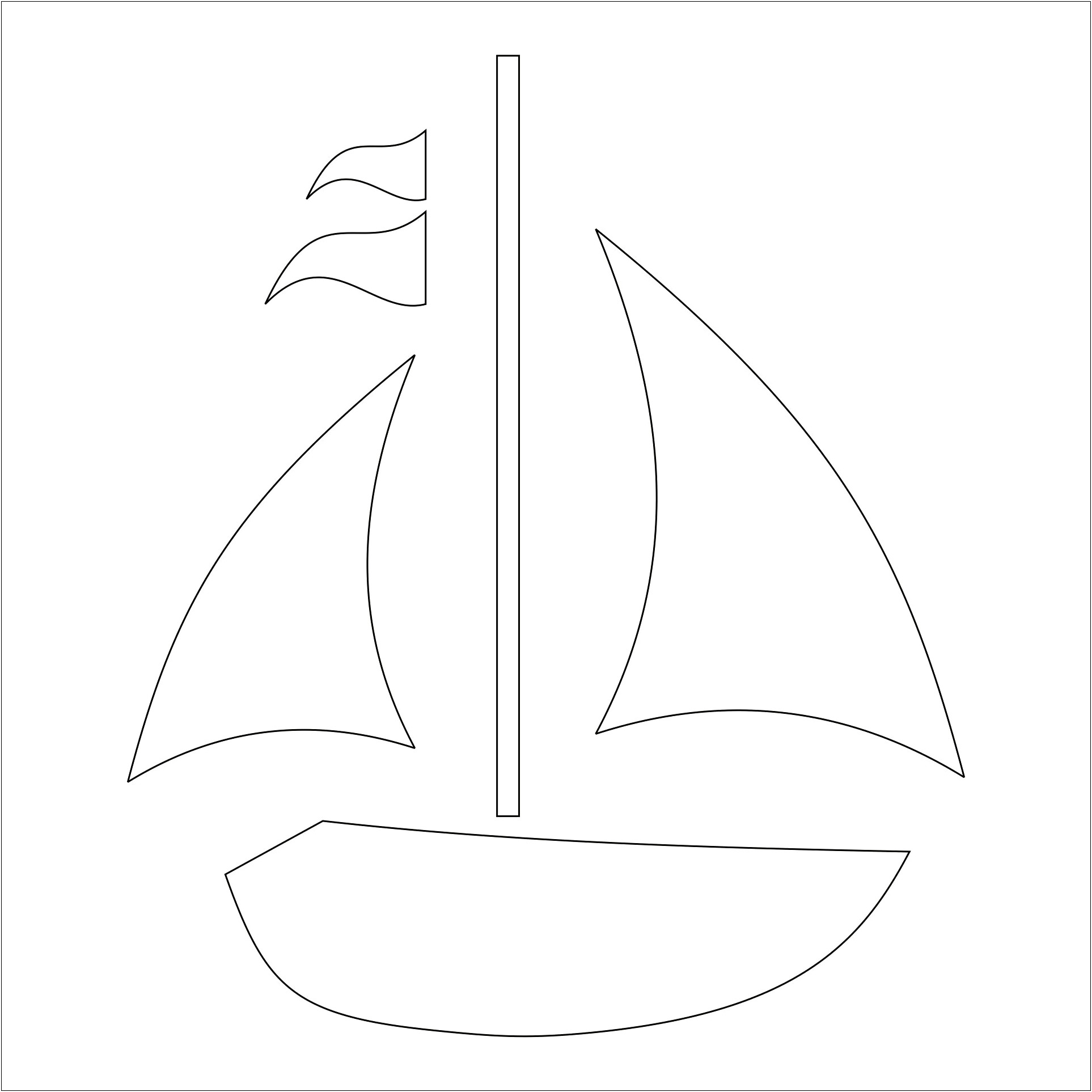 Free Printable 3d Sailboat Template For Wooden Cutouts