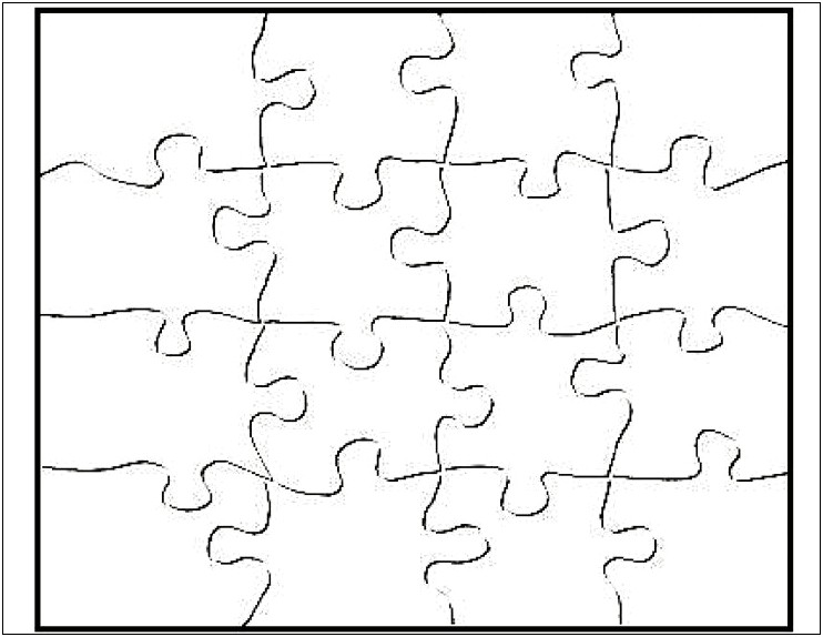 Free Printable 4 Piece Heart Puzzle Template