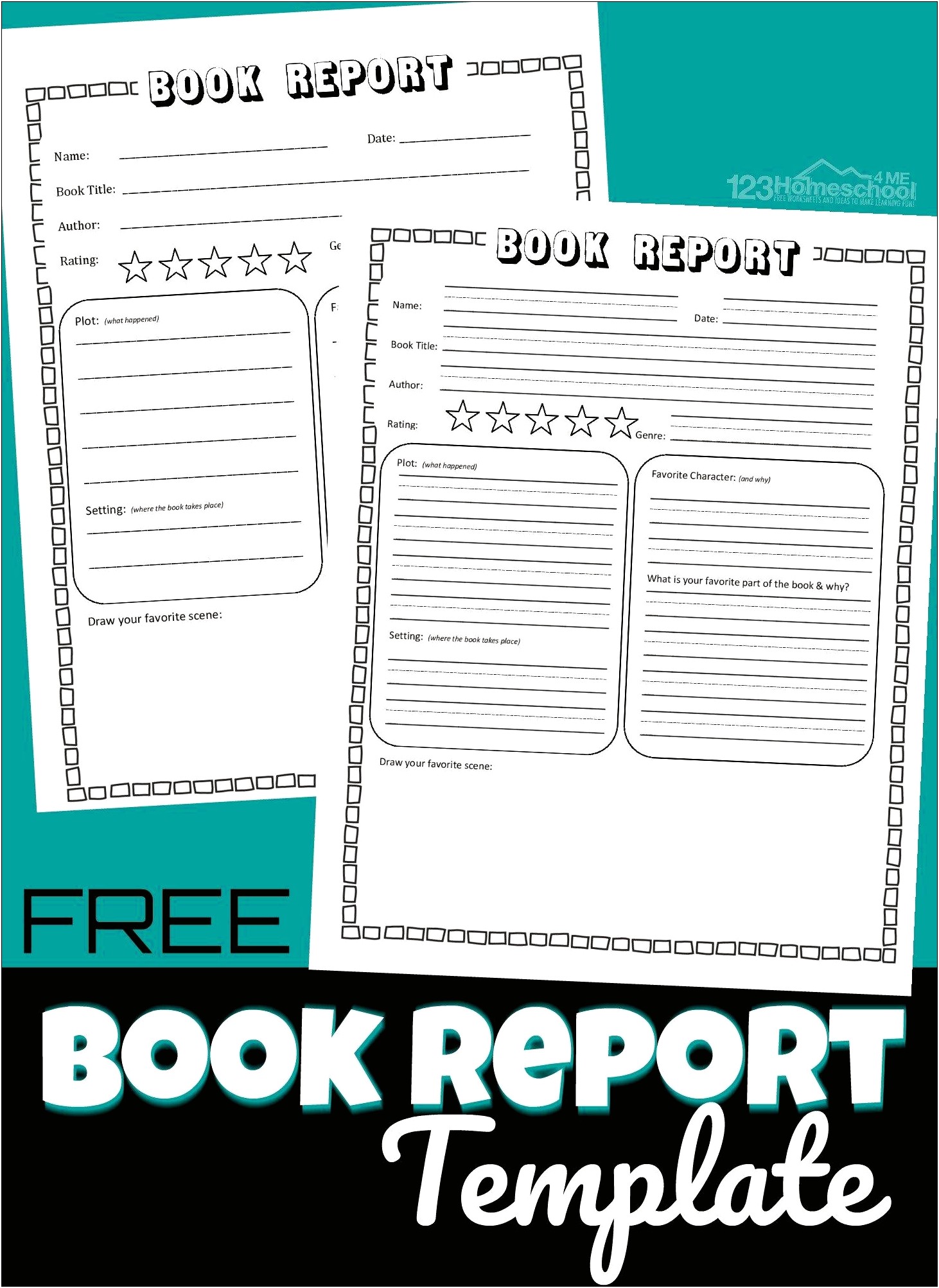 Free Printable 4th Grade Book Report Template