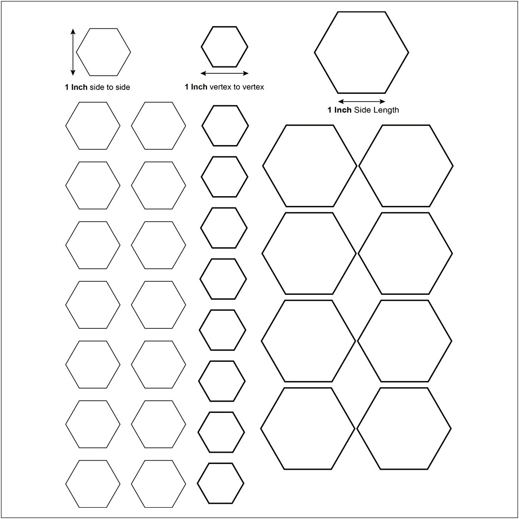 Free Printable 6 Inch Hexagon Template
