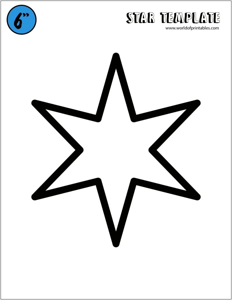 Free Printable 6 Inch Star Template
