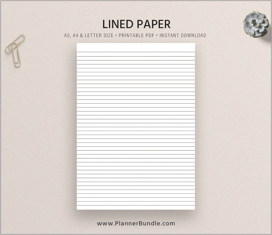 Free Printable A7 Binder Paper Template