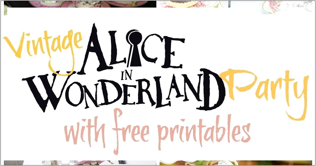 Free Printable Alice In Wonderland Arrow Signs Template