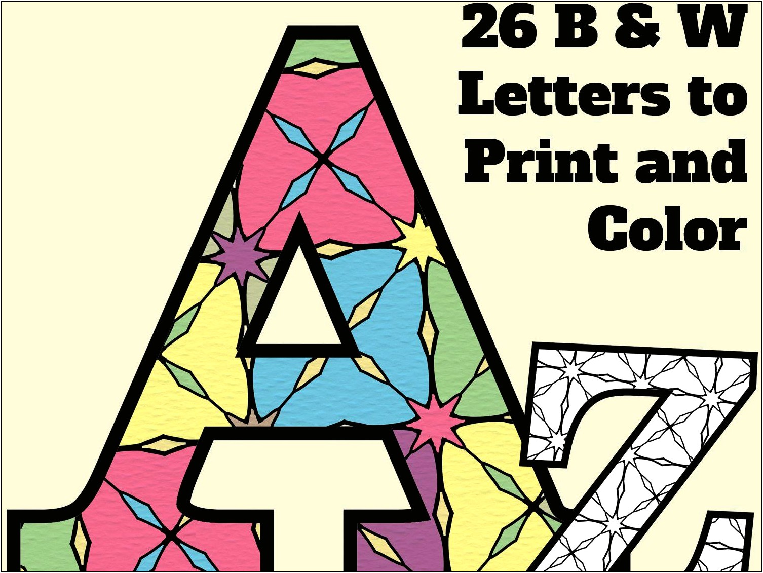 Free Printable Alphabet Art Templates For Crafts