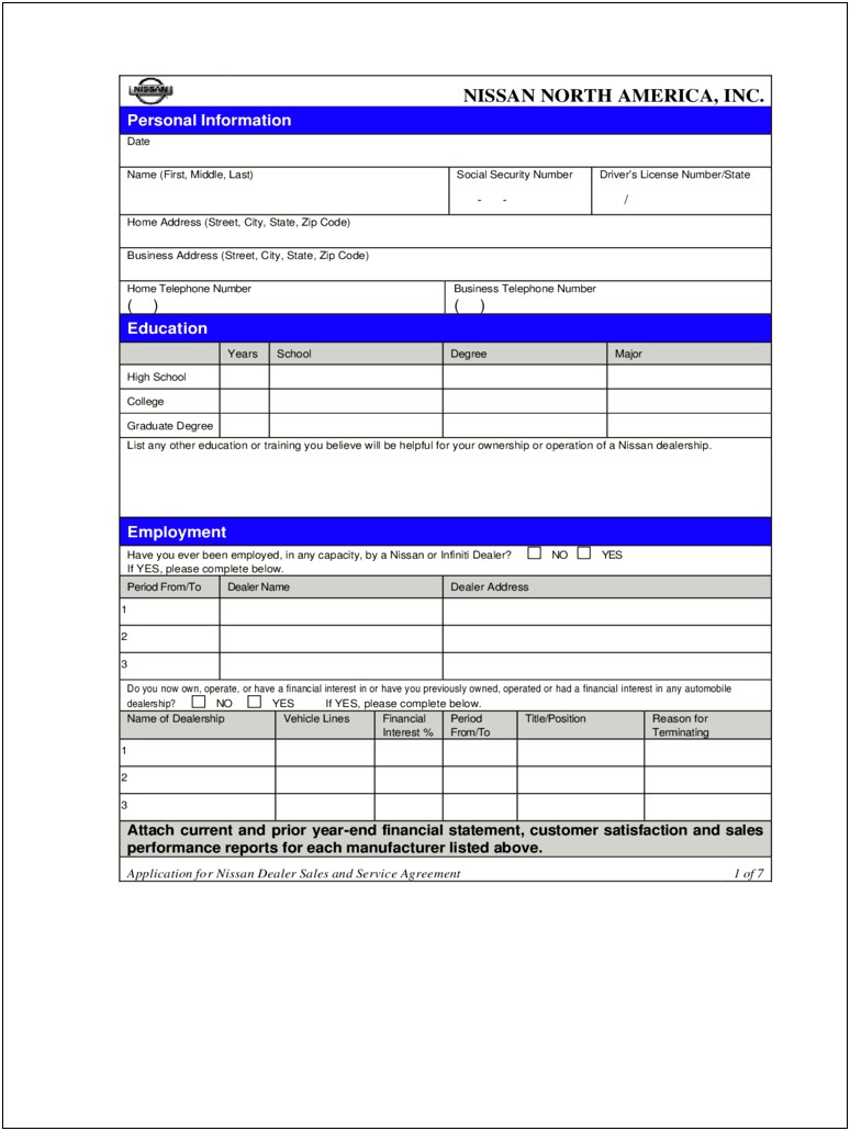Free Printable Application For Employment Template Pdf