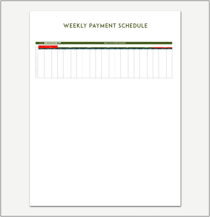 Free Printable Auto Payment Schedule Template