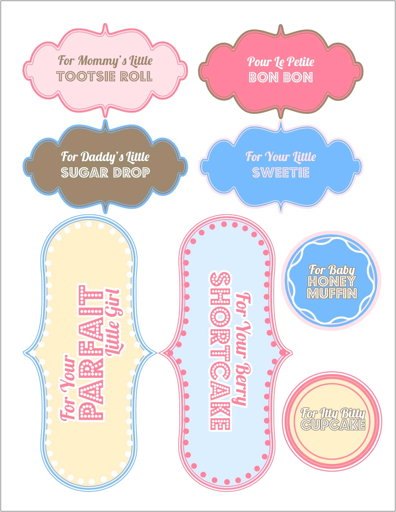 Free Printable Baby Shower Favor Templates