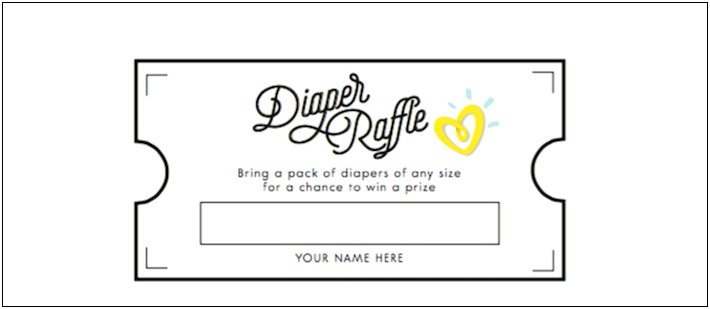 Free Printable Baby Shower Raffle Ticket Template