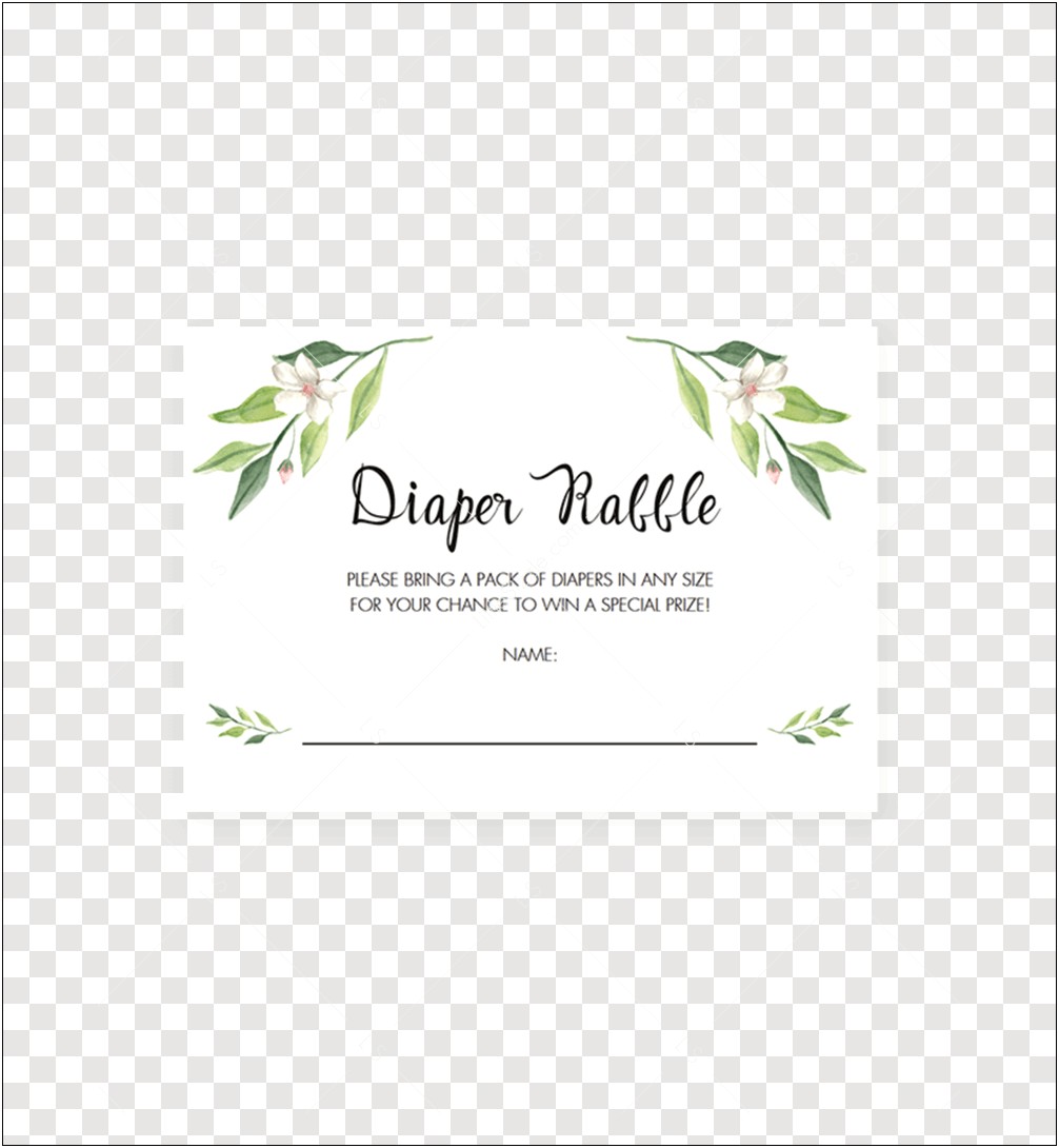 Free Printable Baby Shower Raffle Tickets Template