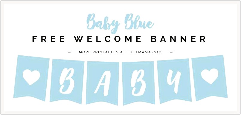 Free Printable Baby Shower Welcome Banner Template