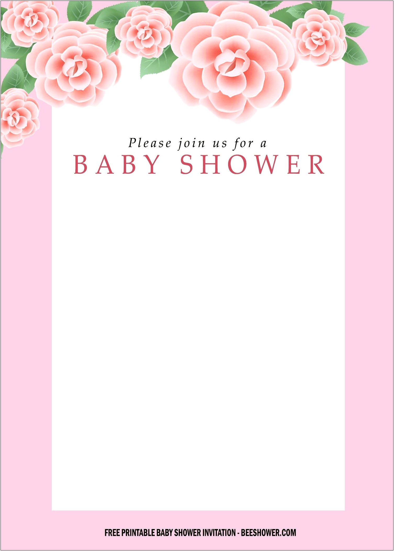 Free Printable Baby's First Birthday Invitation Template