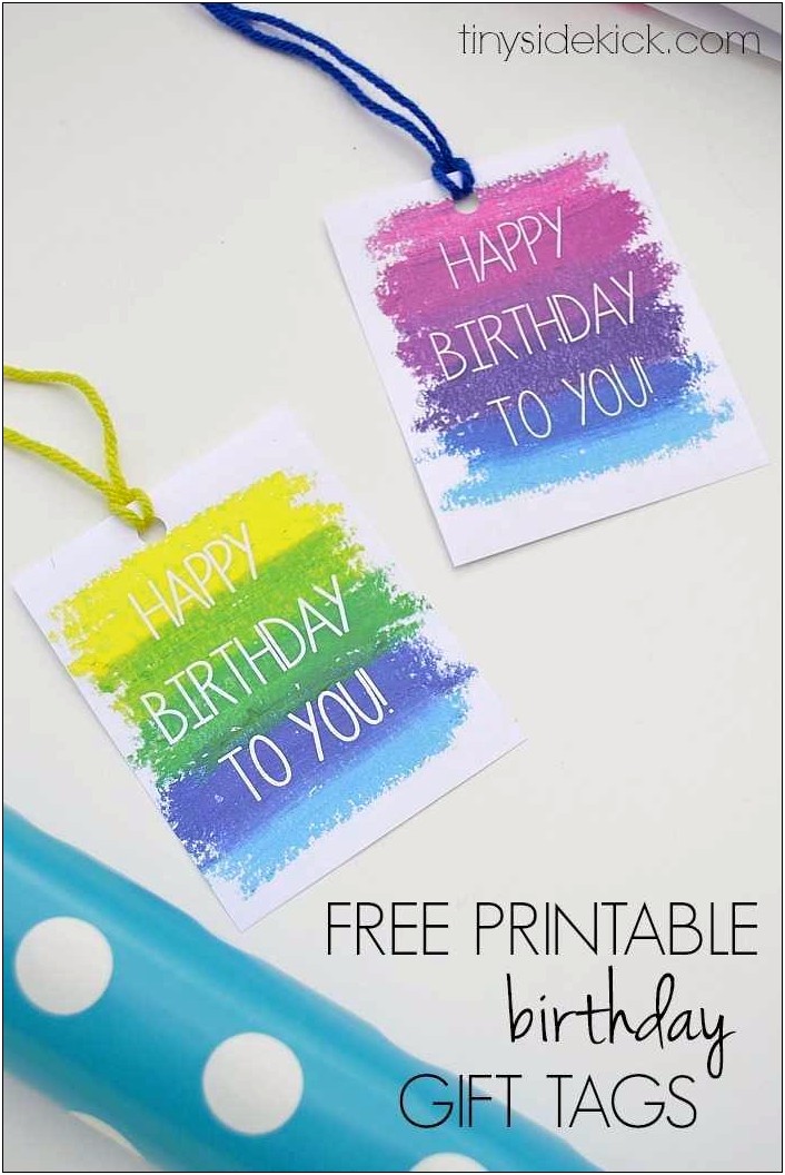 Free Printable Birthday Gift Tag Template