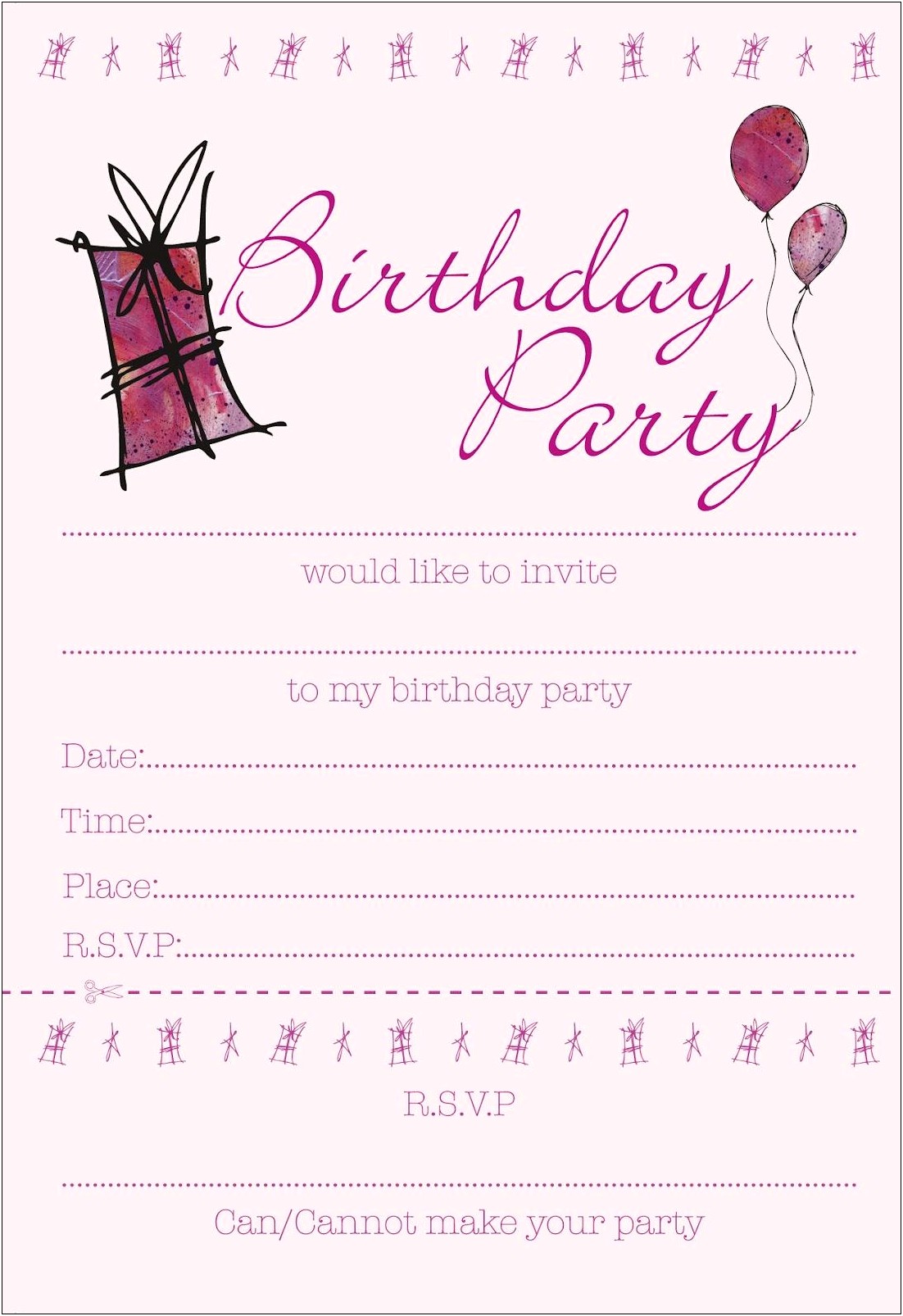 Free Printable Birthday Invitation Templates For Mac