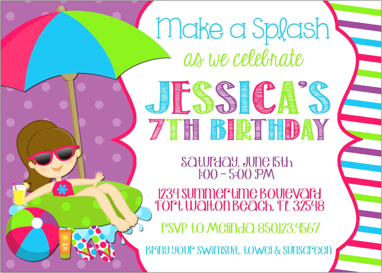 Free Printable Birthday Party Invitations Templates