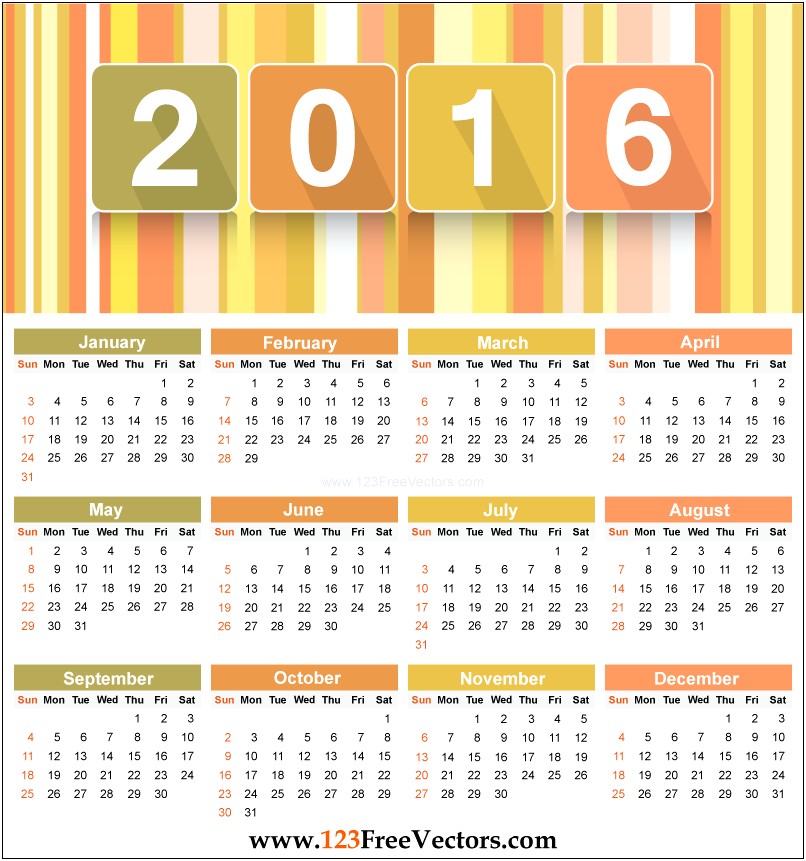 Free Printable Blank Calendar Templates 2016
