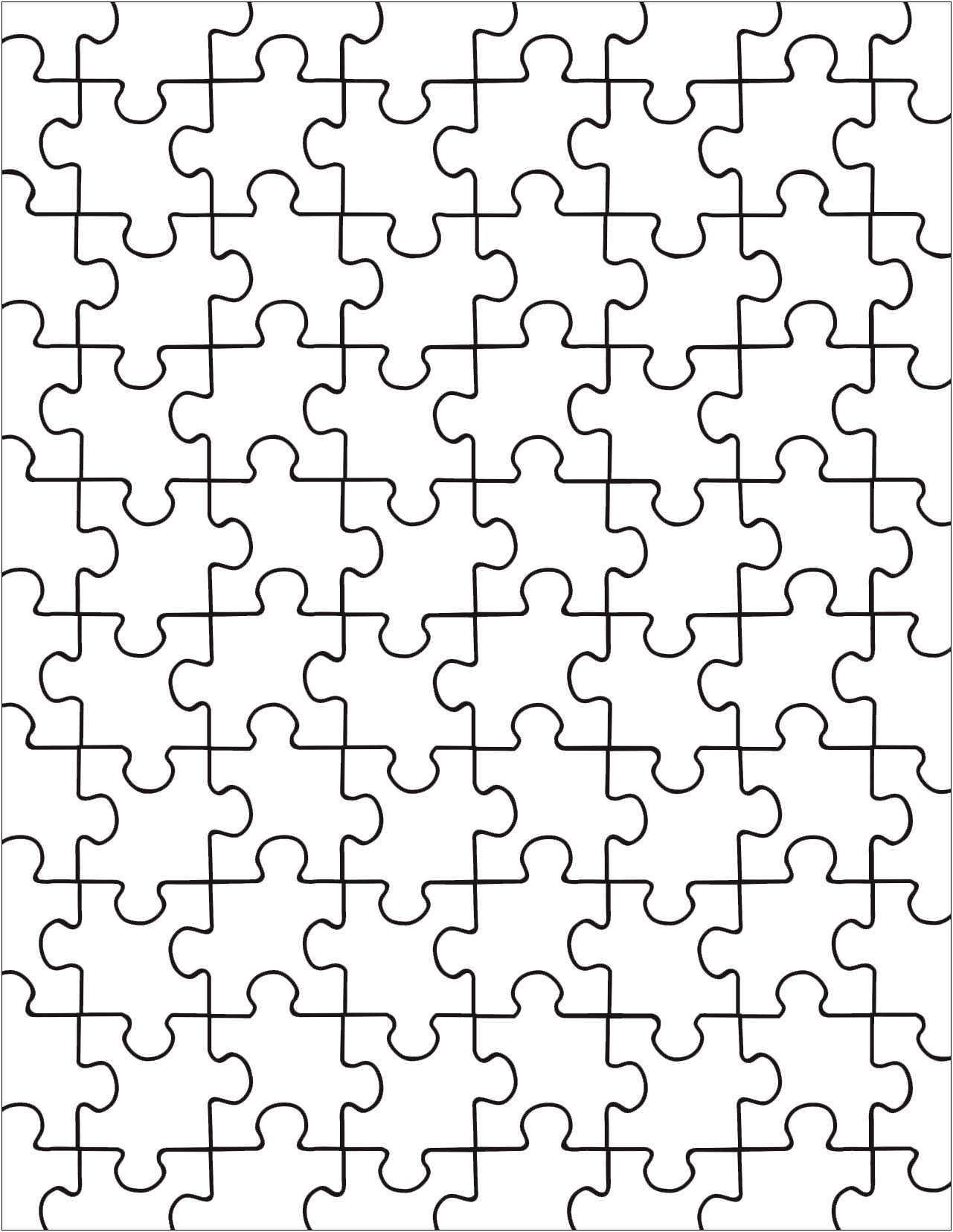 Free Printable Blank Jigsaw Puzzles Template
