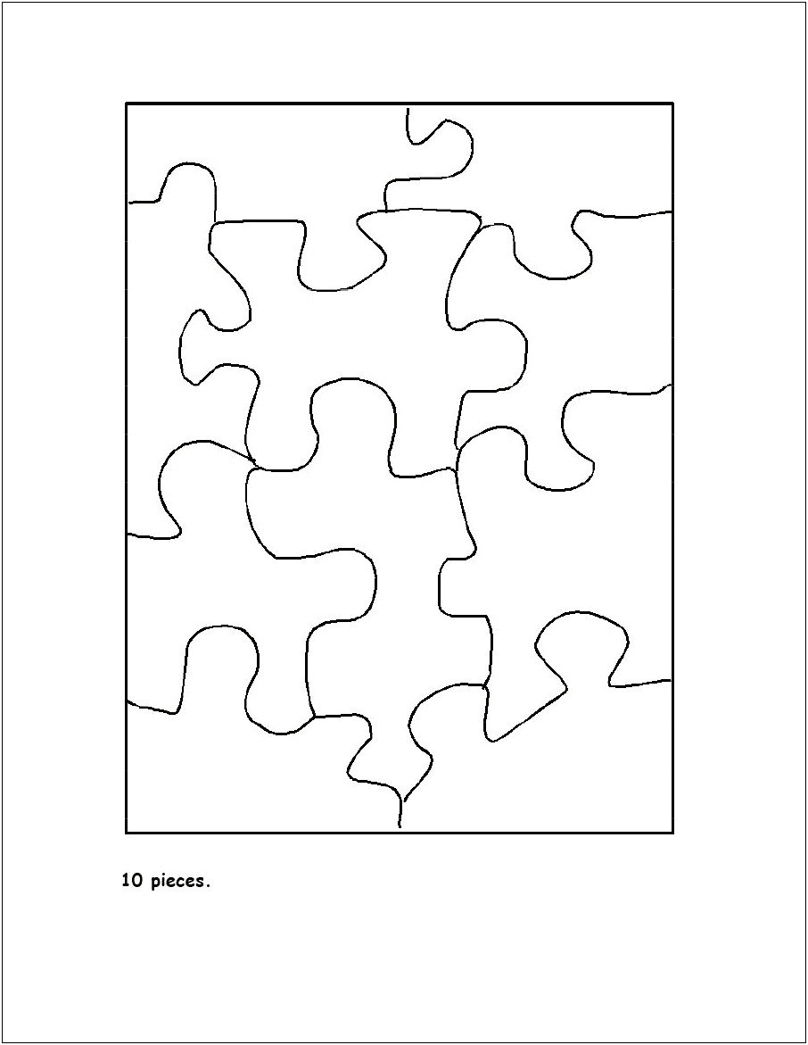 Free Printable Blank Puzzle Pieces Template