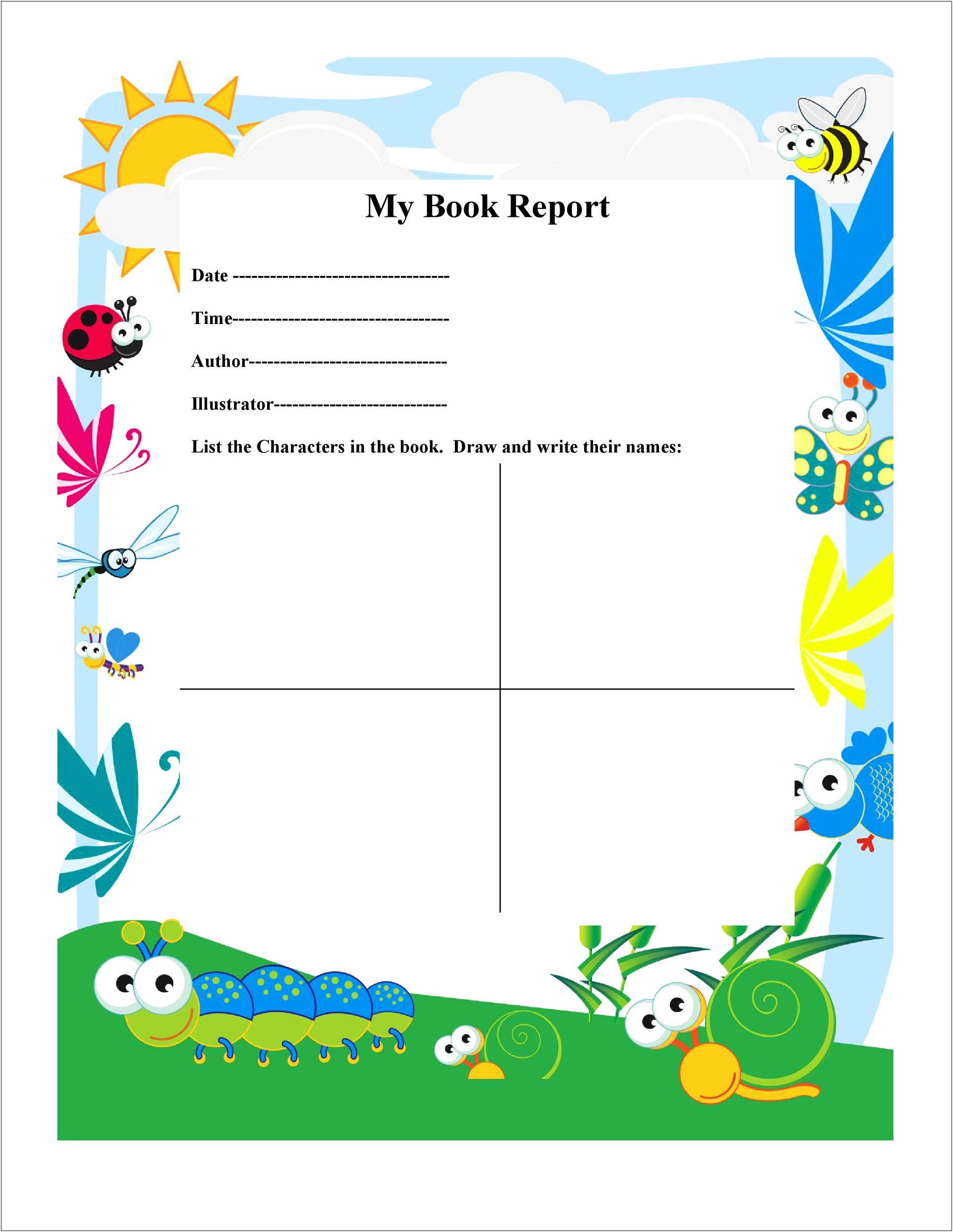 Free Printable Book Review Template For Kids