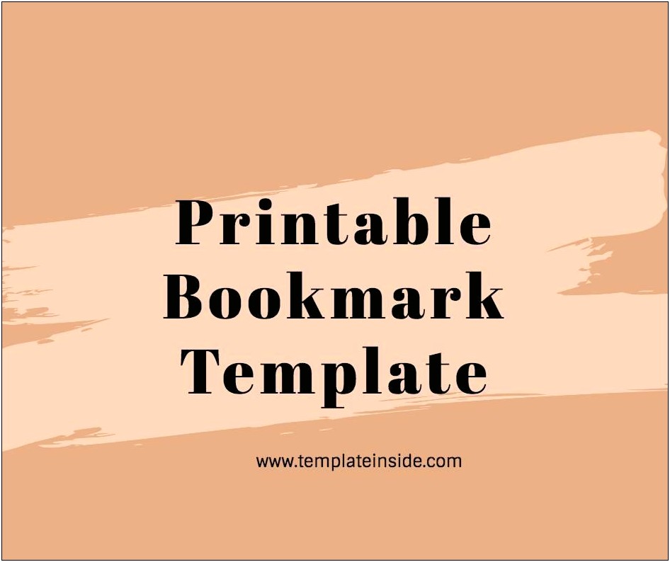 Free Printable Bookmark Templates For Word