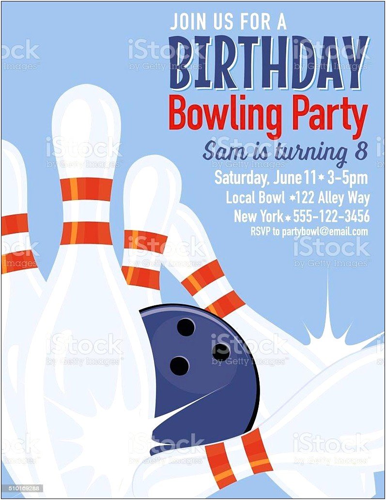 Free Printable Bowling Birthday Party Invitation Templates