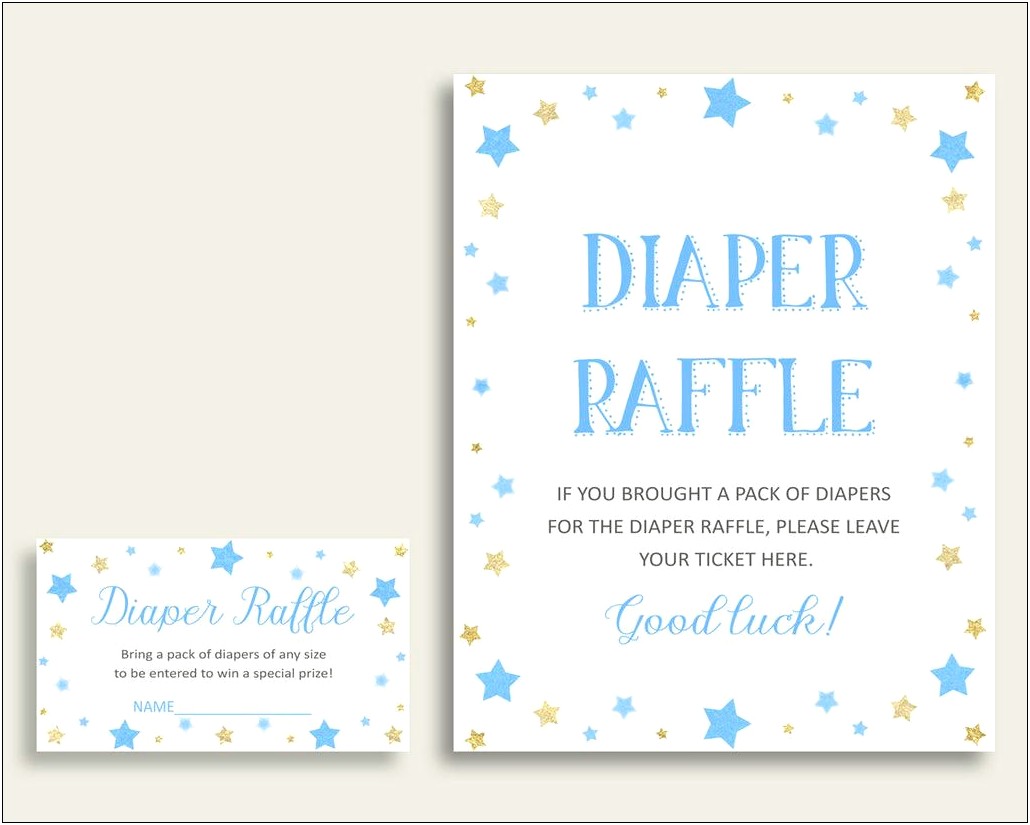 Free Printable Boy Diaper Raffle Ticket Template Download