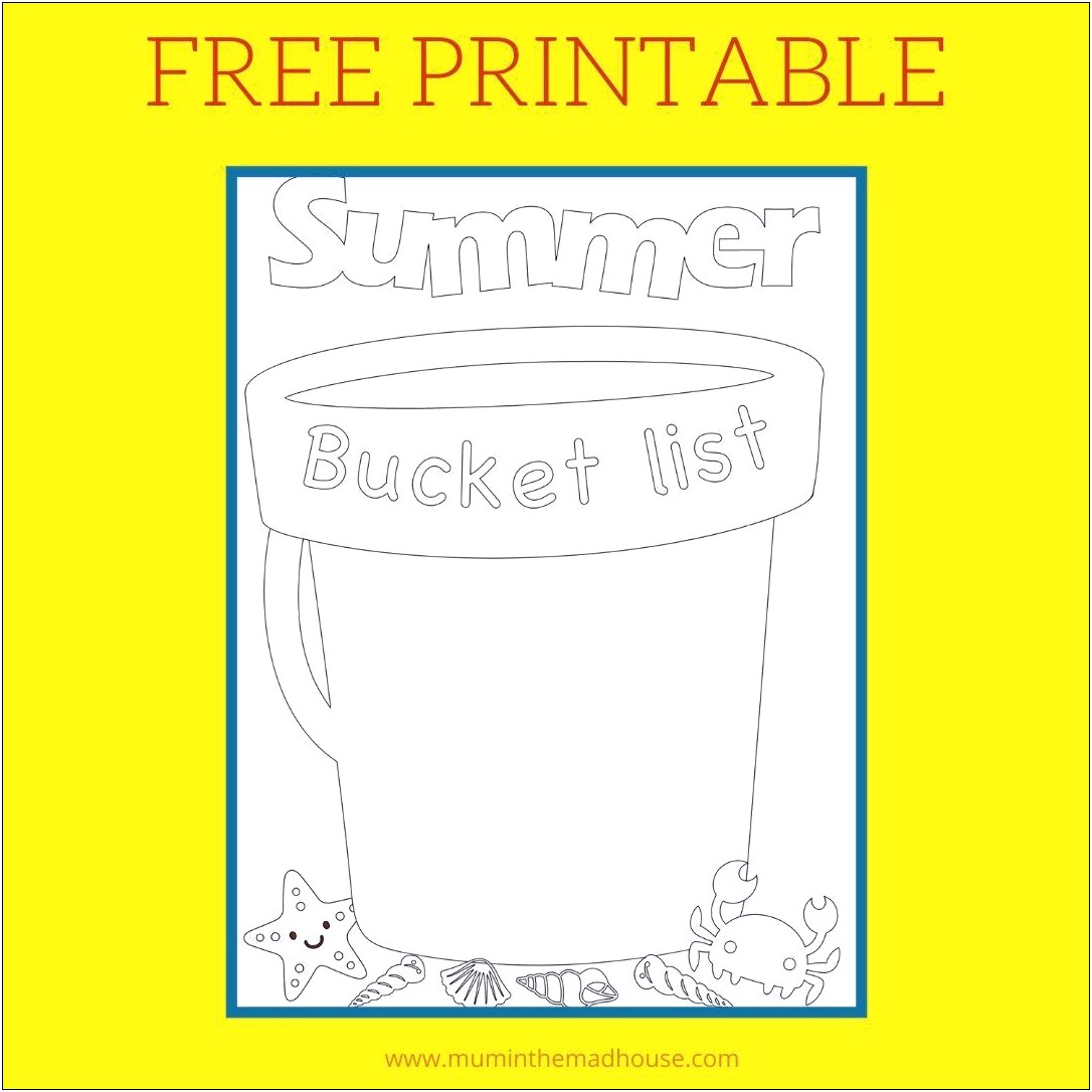 Free Printable Bucket List Template Tickets