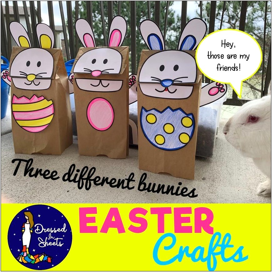 Free Printable Bunny Paper Bag Puppet Templates