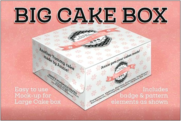 Free Printable Cake Box Gift Box Template
